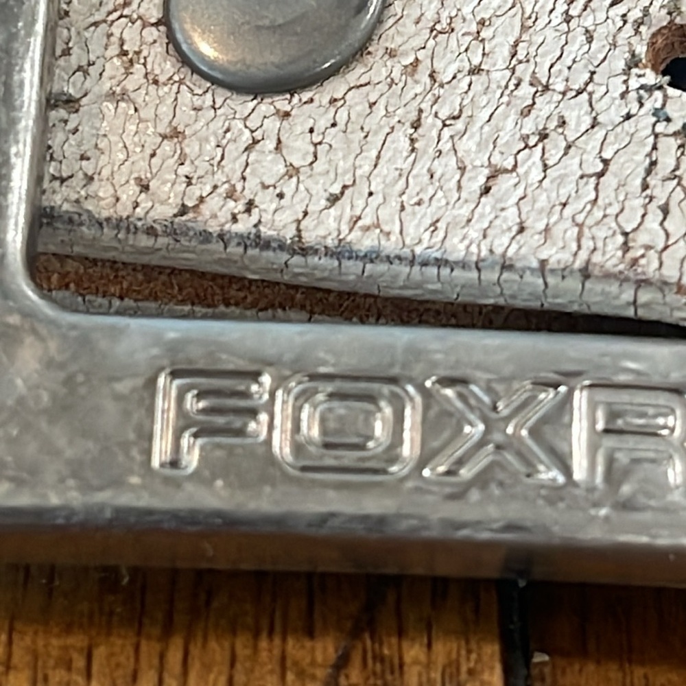 Fox Racing Cream Tan Moto Genuine Leather Belt 40/42 Engraved Metallic Buckle - Picture 9 of 17